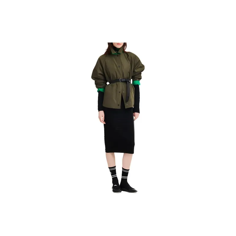 LONGCHAMP Jackets Coats Women's Green-1