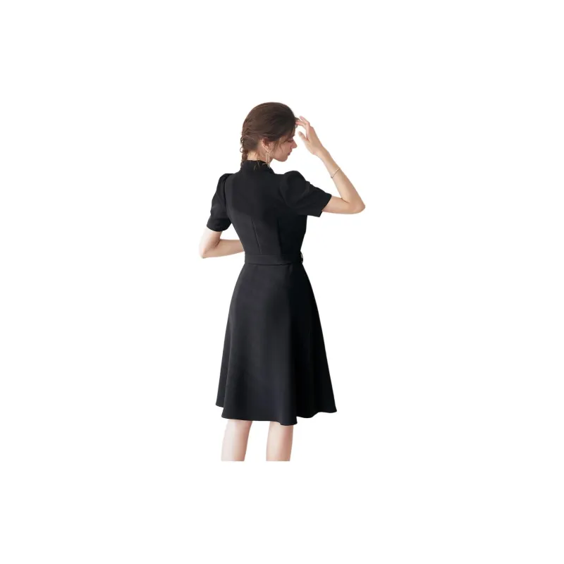ROEYSHOUSE Short Sleeved Dress Women's Black-2