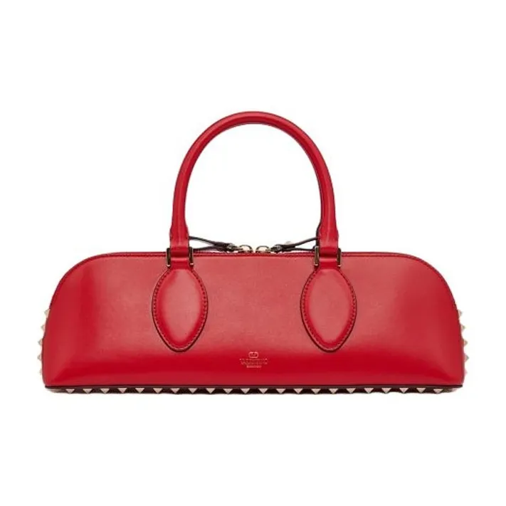 Valentino Garavani Rockstud East West Zip Up Tote Bag-4