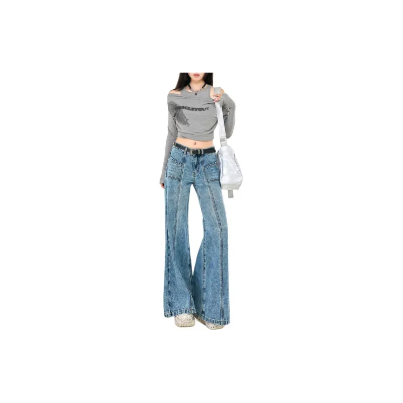 ZNZX Jeans Women's Snowflake Blue-2