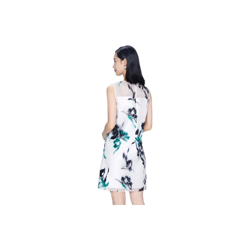 BBLLUUEE Sleeveless Dress Women's White-4