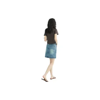 【dme】 Denim Short Skirts Women's Light Blue