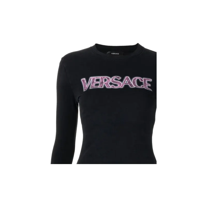 VERSACE Logo print T shirt-4