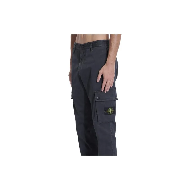 STONE ISLAND Logo Patch Cargo Pants-4