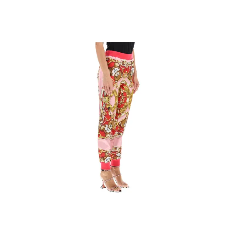 MOSCHINO Sports Pants Women's Pink-2