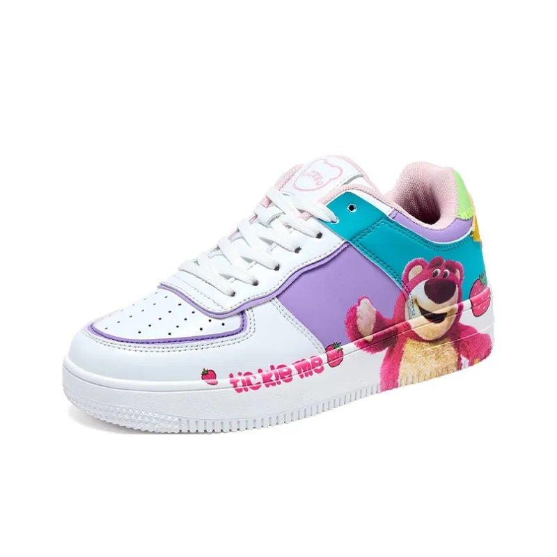 Disney Strawberry Bear Series Abrasion Resistant Breathable Slip Resistant Low Top Skateboard Shoes Women's-11