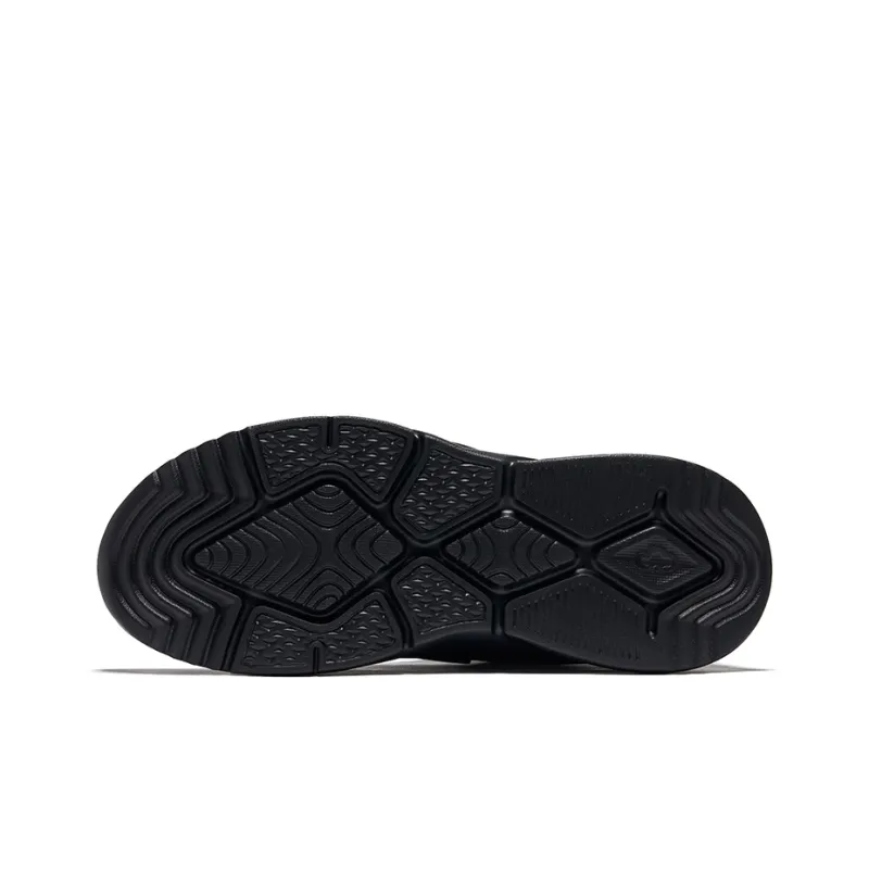 Erke Lightweight Wear Resistant And Slip Resistant Low Top Casual Shoes Men's Jet Black-3