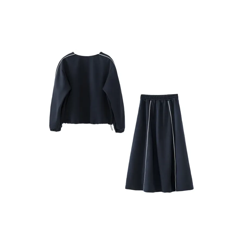 Fstudio Sweatshirt Set Women's Navy Blue-1