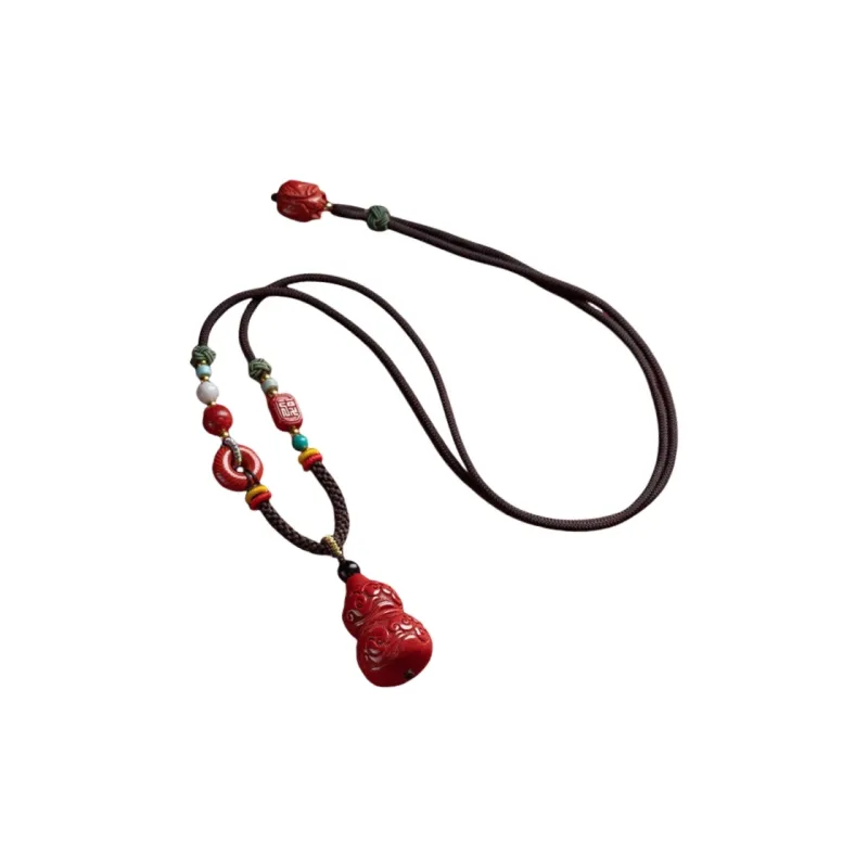 Kai Zhen Cinnabar Necklace Pendant For Neck Unisex-7