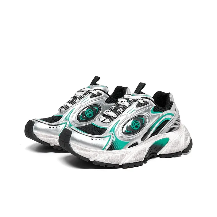 Acupuncture Cushioning Abrasion Resistant Lightweight Breathable Slip Resistant Low Top Chunky Sneakers Unisex-7