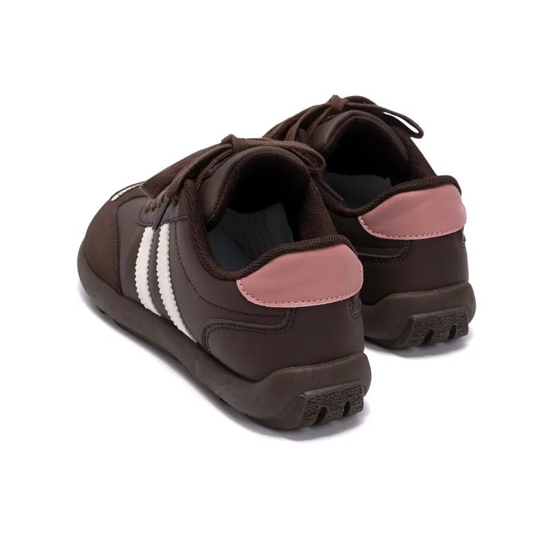 HUANQIU Height Increasing Wear Resistant Low Top Casual Shoes Women's Brown-4