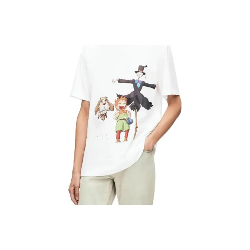 LOEWE x HAERDEYIDONGCHENGBAO,LIANMINGKUAN SS23 T Shirt Unisex White-7