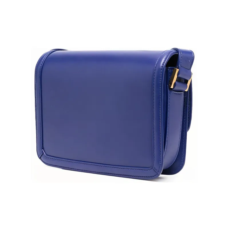 SAINT LAURENT SOLFERINO Leather Shoulder Bag Crossbody Bag Small Size Women's Sapphire Blue-1