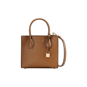 MICHAEL KORS Cow Leather Trunk Bag Crossbody Bag One Shoulder Handbag Women's Caramel Brown