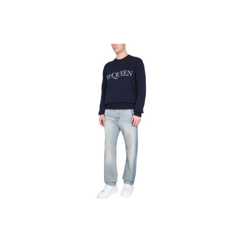 Alexander McQueen Panelled Straight Leg Jeans-4