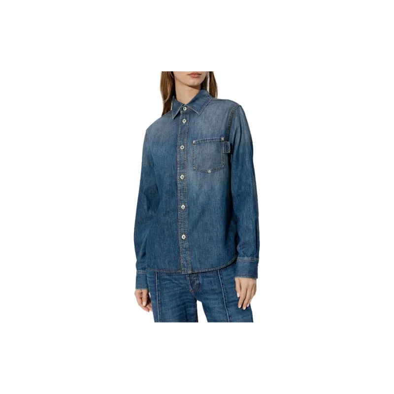 Bottega Veneta Light Washed Denim Relaxed Fit Shirt-4
