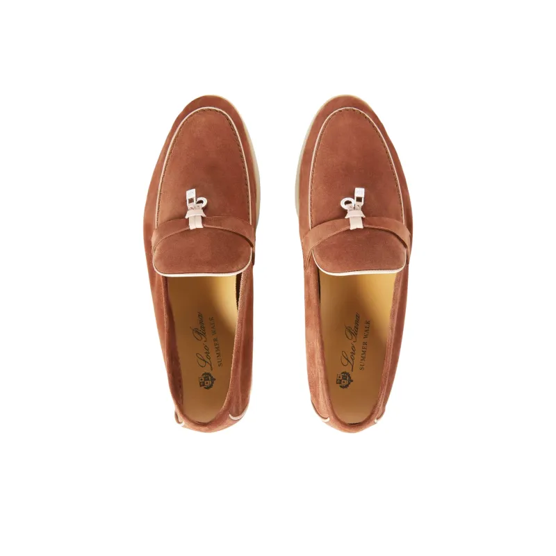 Loro Piana Summer Charms Walk Loafers Women's Brown-4