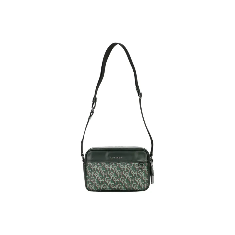 COACH Graham Cow Leather Camera Bag, Shoulder Bag, Crossbody Bag Medium Size Women's Amazon Green & Black-1
