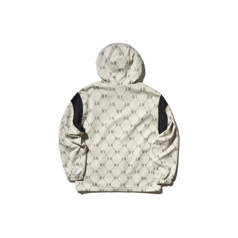 MLB Dia Monogram JQD Trench Coat Unisex Cream-1