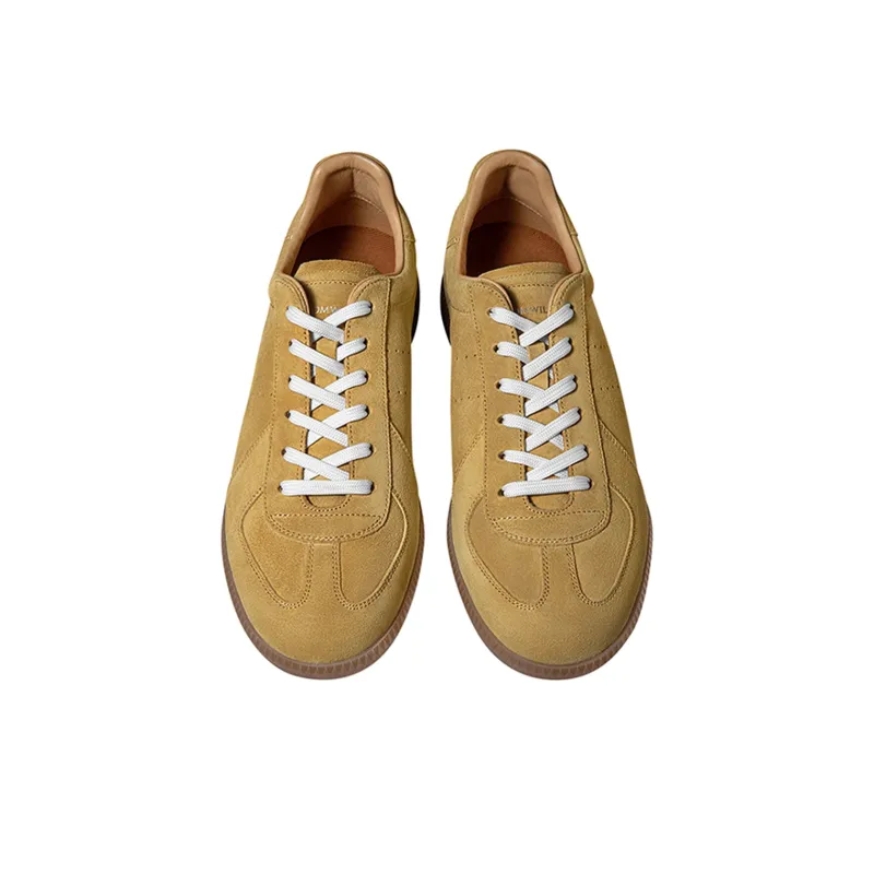 THOM WILLS Trendy Vintage Suede German Army Trainers Low Top Skateboard Shoes Men's-2