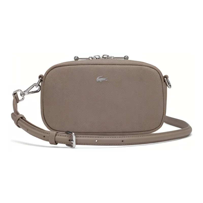 LACOSTE PVC Shoulder Bag Crossbody Bag Small Size Women's Khaki-0