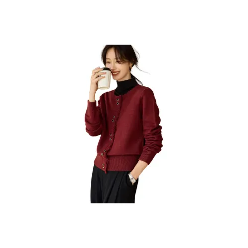 Mo Han Yi Mei Knitwear Women's Maroon