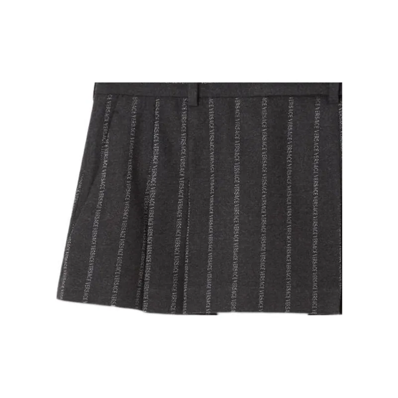 VERSACE Pinstripe Skirt 'Medium Grey'-6