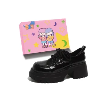 LIANGHUO Box Included Casual Single Shoes Women's Black Gloss