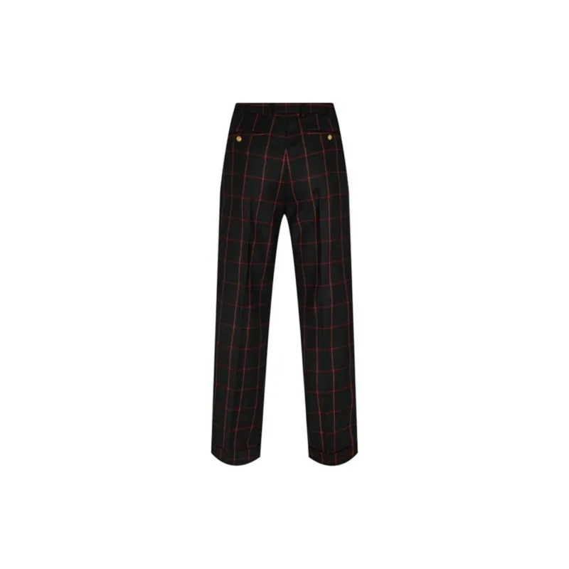 GUCCI Windowpane Printed Tailored Trousers-1