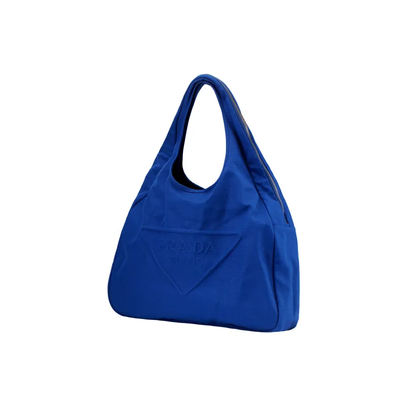 PRADA Hobo Canvas Hobo Bag Canvas Bag One Shoulder Handbag Regular Men's Cobalt Blue-2