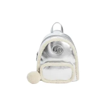 GUESS Artificial Leather Backpack Women's Silver