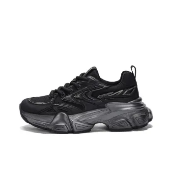 JEEP SPIRIT Anti Slip And Wear Resistant Coverage Low Top Chunky Sneakers Men's Graphite Black