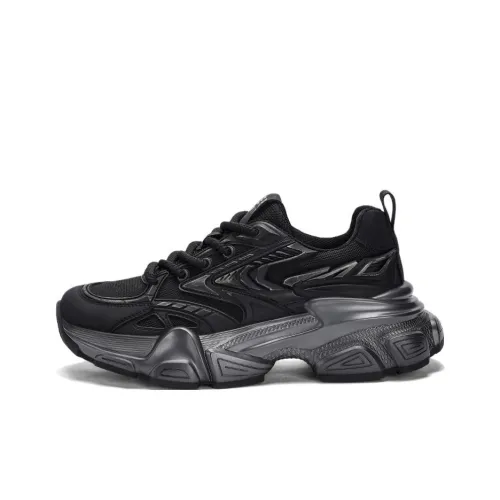 JEEP SPIRIT Anti Slip And Wear Resistant Coverage Low Top Chunky Sneakers Men's Graphite Black