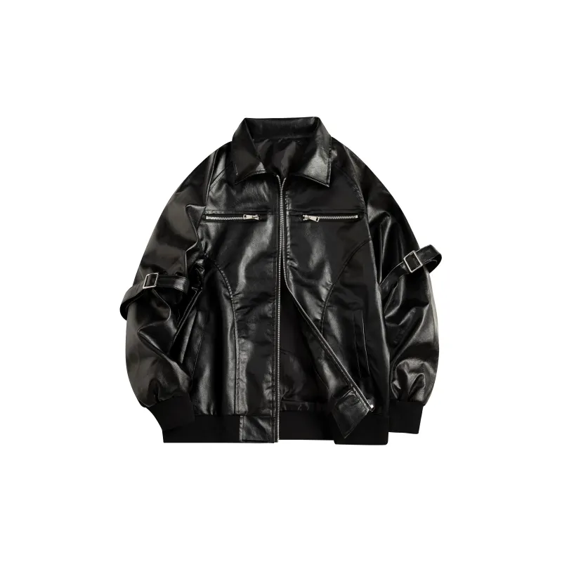 Ang2 Stu Leather Jackets Unisex-1
