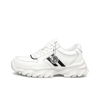 ORD Impact-Resistant Wear-Resistant Lightweight Breathable Slip-Resistant Low-Top Chunky Sneakers Men's White