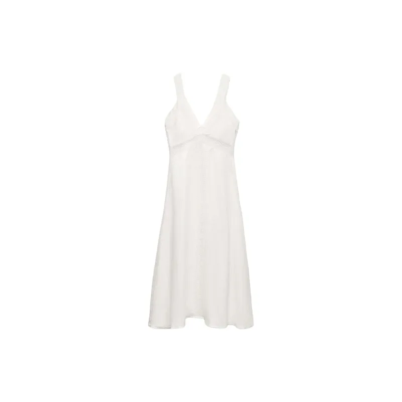 ZARA ZW Series Slip Dress Women's White-1