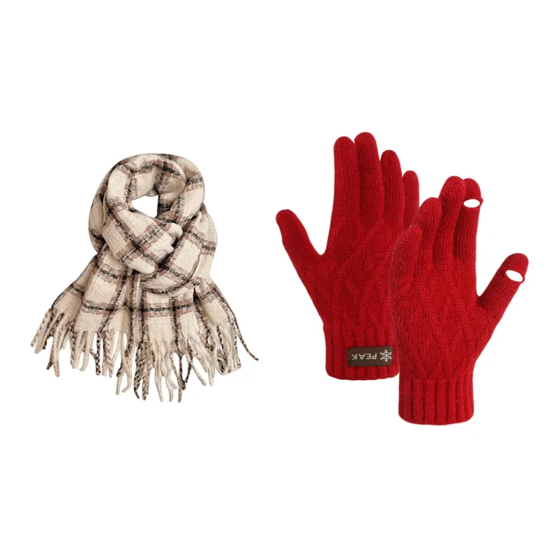 PEAK Acrylic Polyamide Polyester Knit Gloves Unisex-20