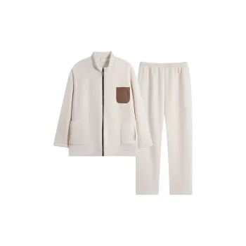Sha Qian Pajama Set Men's Milk White
