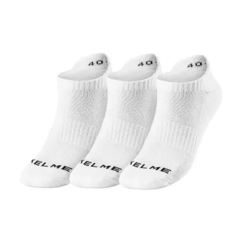 KELME Ankle Socks Unisex 3 Pack Black White Gray