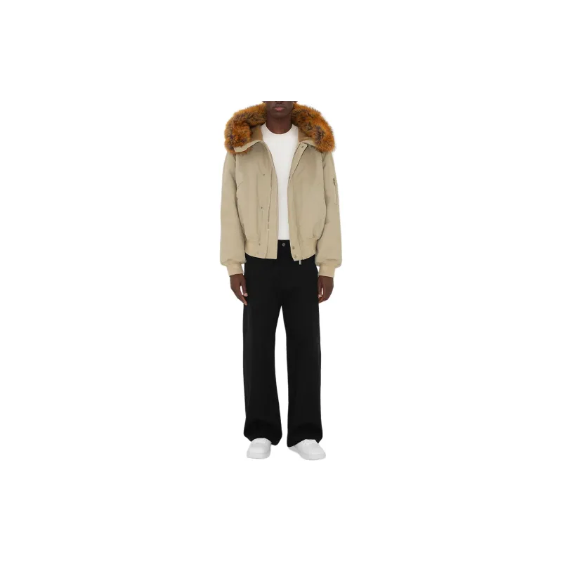 Burberry Faux fur hood Cotton Bomber Jacket-1