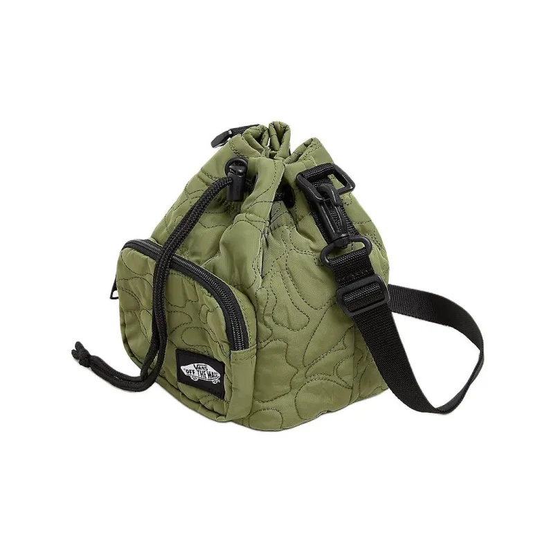 Vans Nylon Bucket Bag, Shoulder Bag, Crossbody Bag Regular Unisex Army Green-1