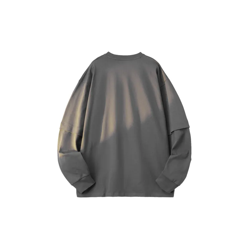 MARK ROBERTSON Long Sleeved Sweatshirt Unisex Blue Gray-1