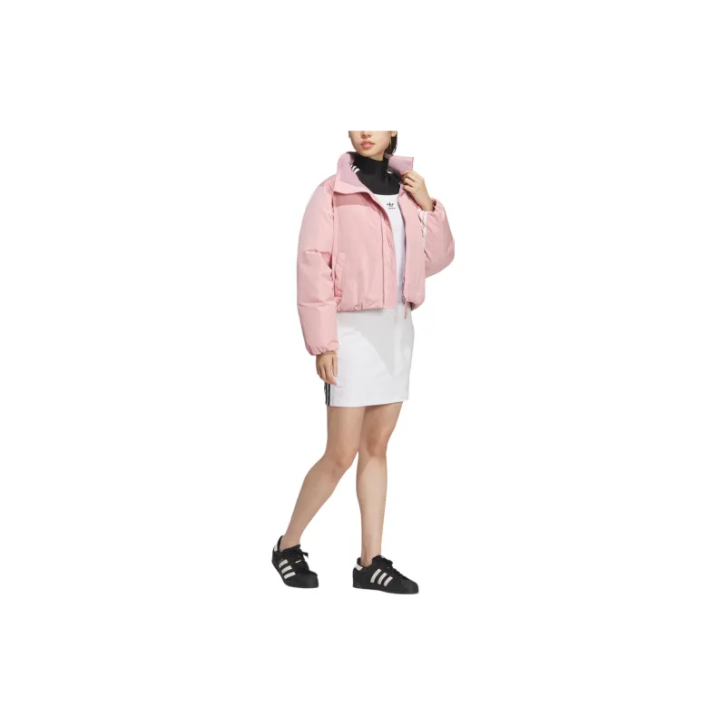Adidas Originals FW24 NON QUILTING SHORT DOWN Jackets Coats Women's Miracle Purple Pink-3