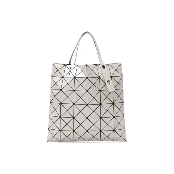 ISSEY MIYAKE Polyvinyl Chloride Resin Handbag Unisex Light Gray