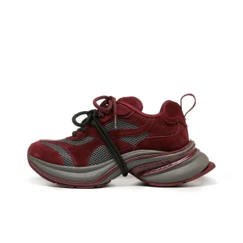 LEECAT STUDIO Anti Slip Wear Resistant Breathable Lightweight Height Increasing Low Top Chunky Sneakers Women's