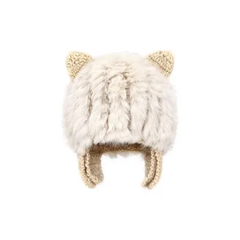JEANSWEST Rabbit Fur Blend Beanies Unisex