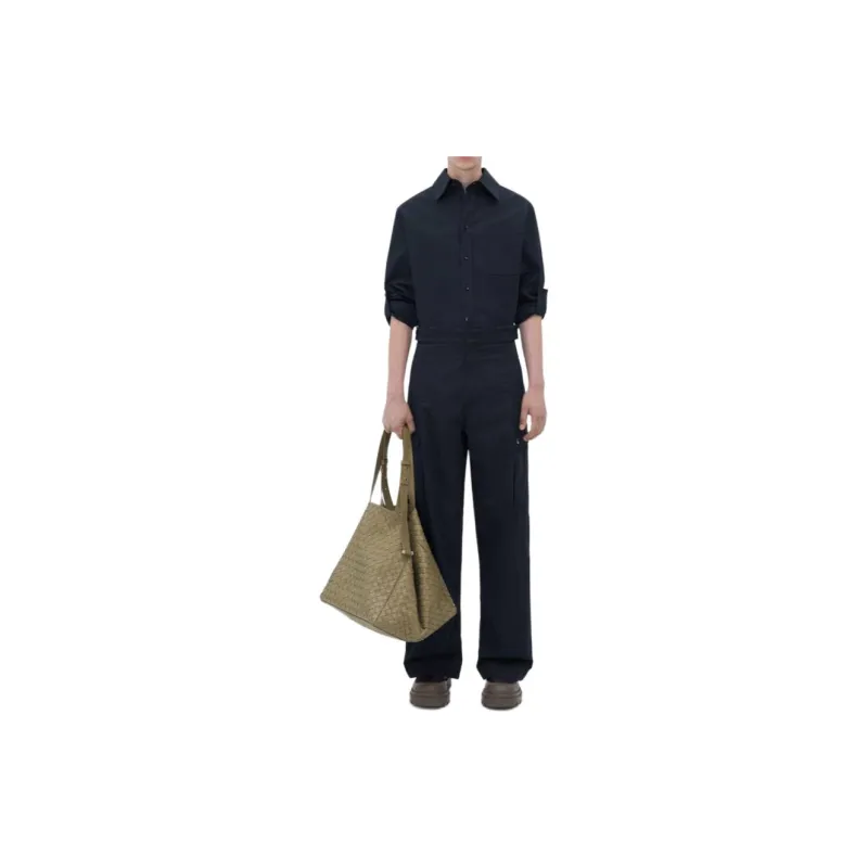 Bottega Veneta Cargo Pants Men Navy Blue-4
