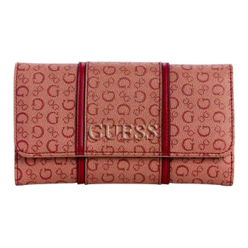 GUESS Coated Canvas Wallet Women's Red