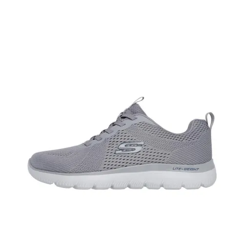 Skechers Summits Anti-Slip Wear-Resistant Low-Top Casual Shoes Men's Gray Blue