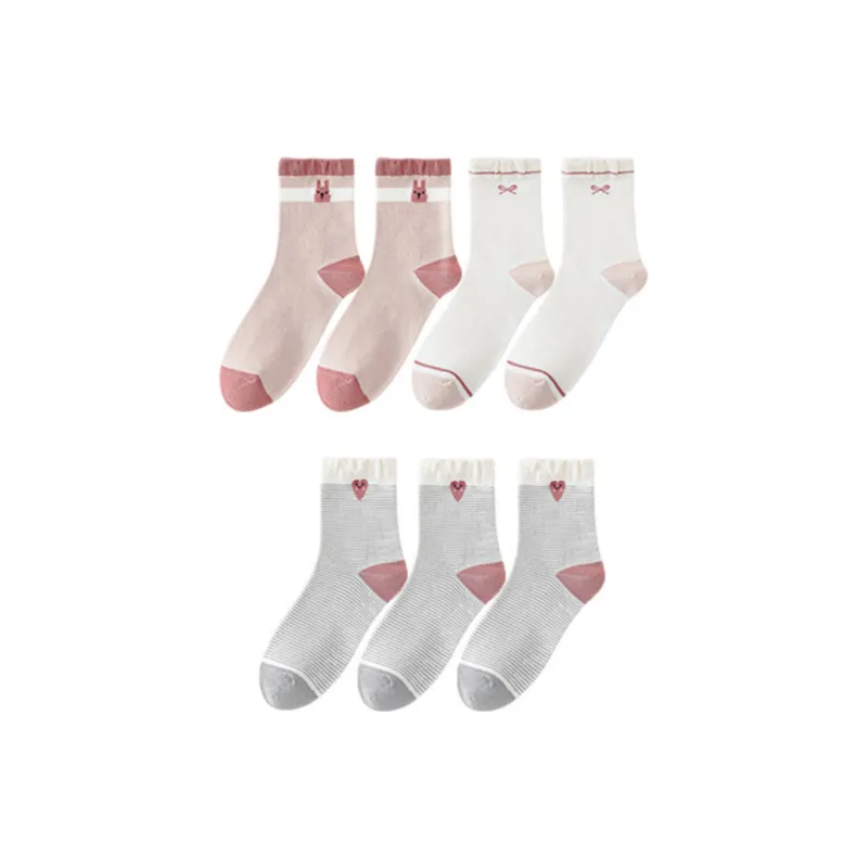 Lan Miao Mid Calf Socks Women's 7 Pack-3